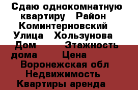 Сдаю однокомнатную квартиру › Район ­ Коминтерновский › Улица ­ Хользунова › Дом ­ 38 › Этажность дома ­ 9 › Цена ­ 1 000 - Воронежская обл. Недвижимость » Квартиры аренда   